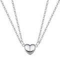 Matching Necklaces for Couples Best Friends Silver Heart