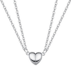 Matching Necklaces for Couples Best Friends Silver Heart