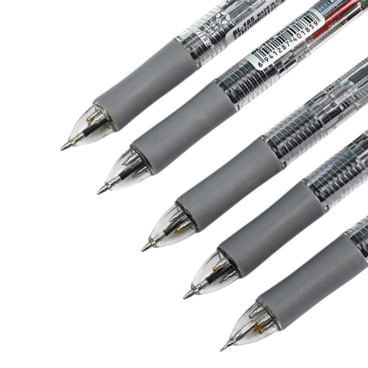 Five-in-one Multi-Color Ballpoint Pen Automatic Pencil with Eraser 0.5mm