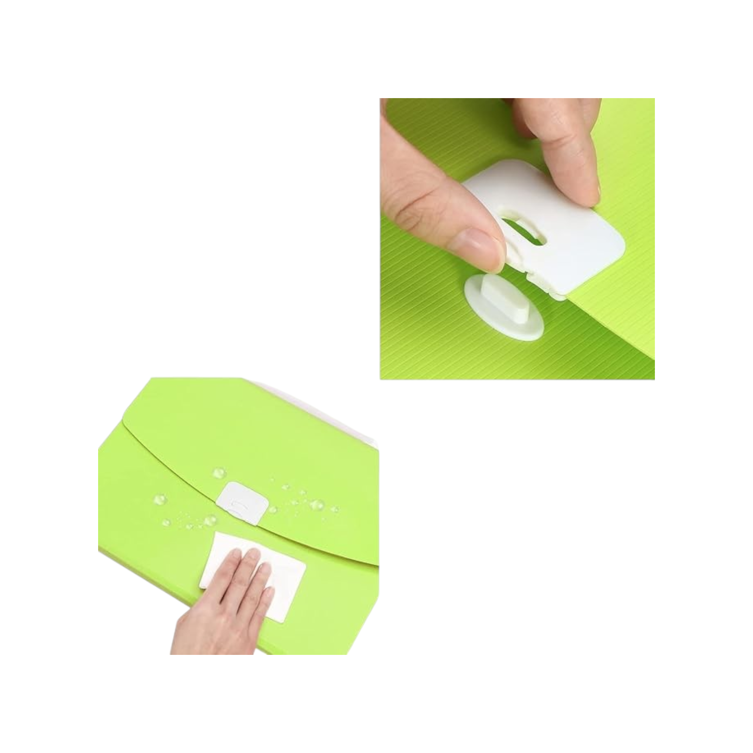 Elite Stationery House emerald green expanding accordion file folder with secure buckle closure and water-resistant cover
