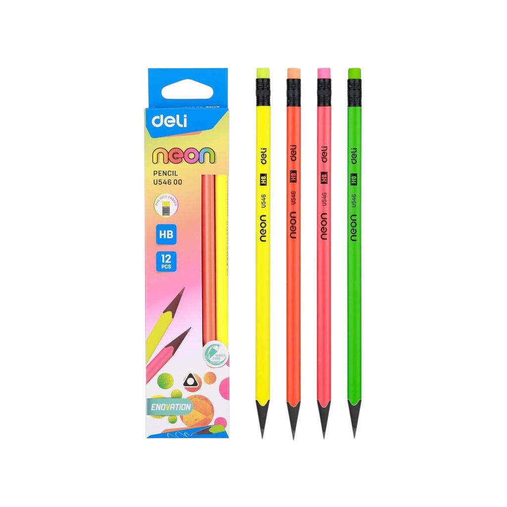 Deli Neon HB Pencil U54600 – 12 Pcs