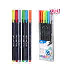 Deli q900-06 fine liner, 0.45 mm 6/12 colors