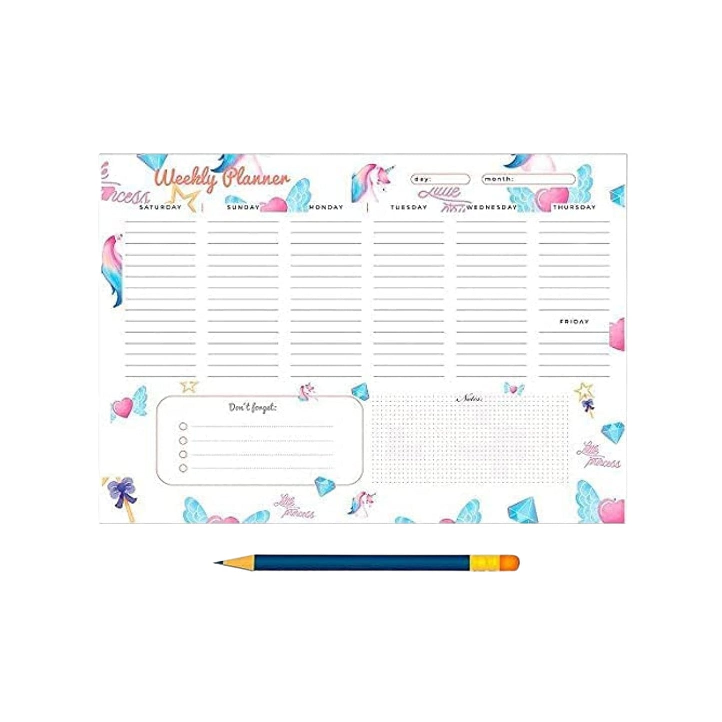 To Do Weekly Planner - A4-52 Sheets 1116