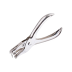 Elite Stationery House Deli 114 silver metal single-hole punch with a heavy-duty ergonomic plier design.