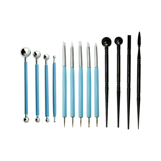 13pcs Polymer Modeling Clay Sculpting Tools, Dotting Pen, Silicone Tips, Ball Stylus