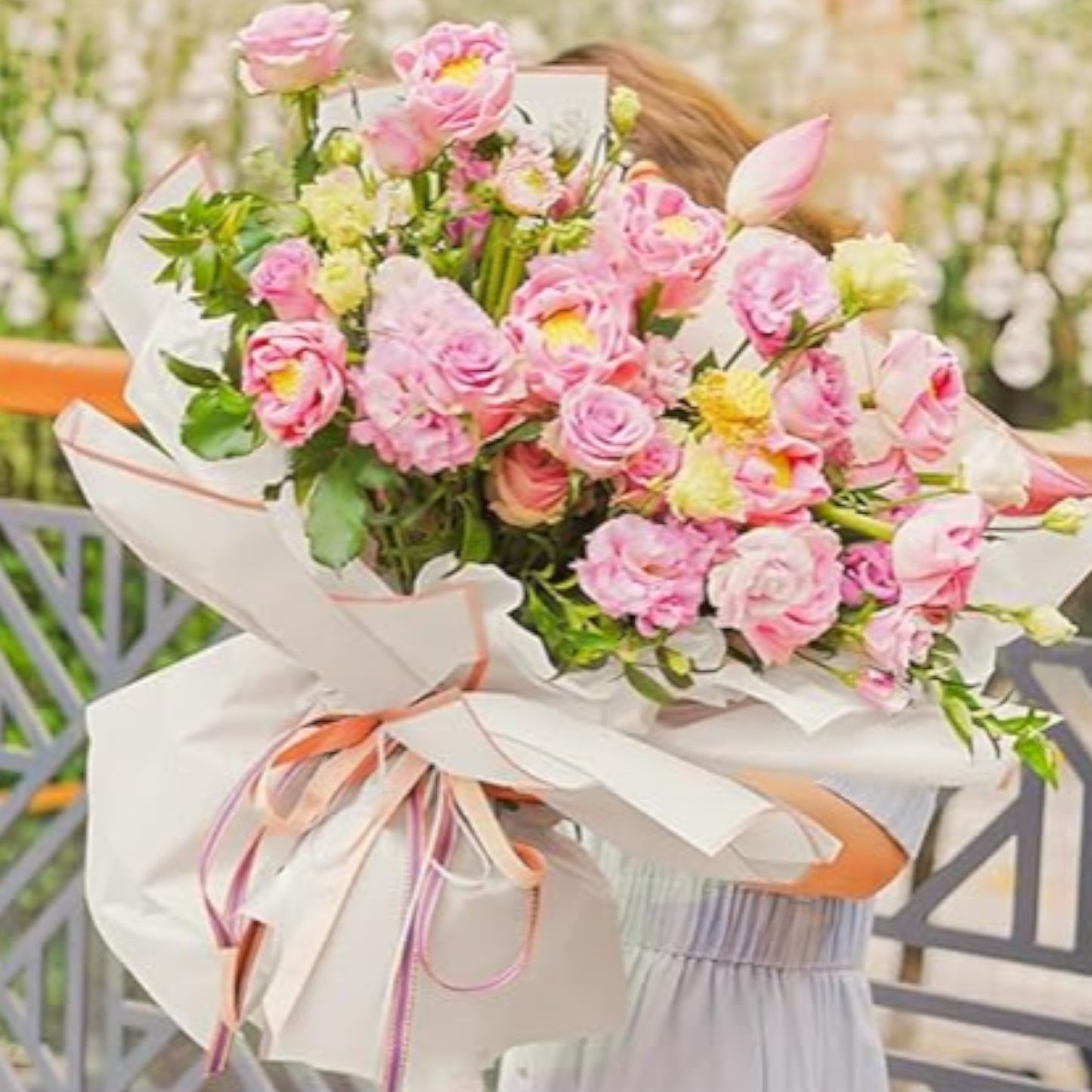 Flower Wrapping Paper, 1 Sheet - Waterproof - 1 Sheet