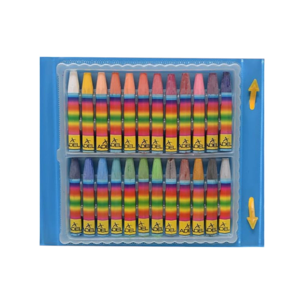 Adel Pastel Crayon Set with Bag 24 Colors