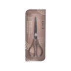 Elite Stationery House Oula OL-20-8309 scissors with sharp black titanium-plated blades and brown ergonomic handles.