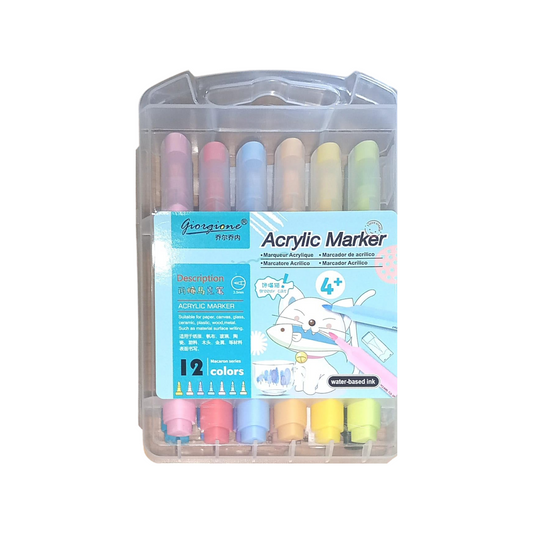 12 Colors Acrylic Markers for Writing and Drawing