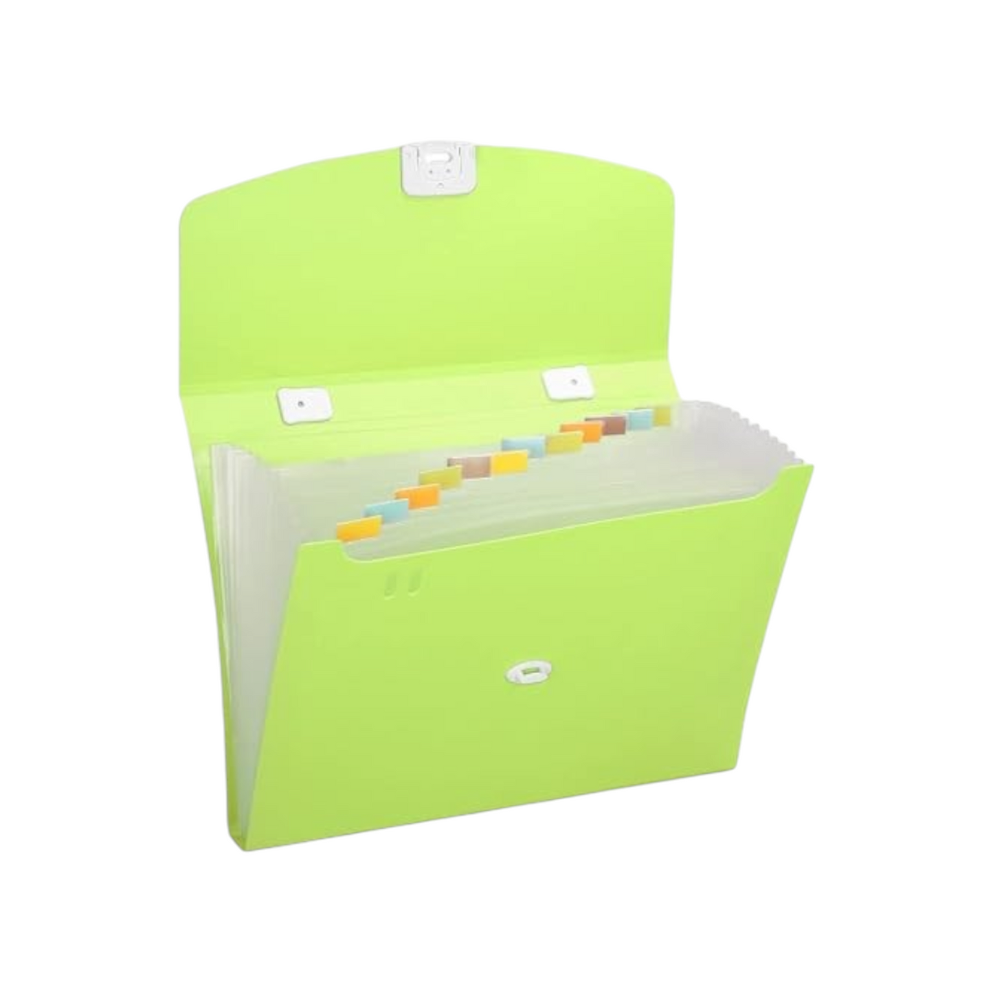 Elite Stationery House emerald green 13-pocket expanding accordion file organizer with handle and locking clasp