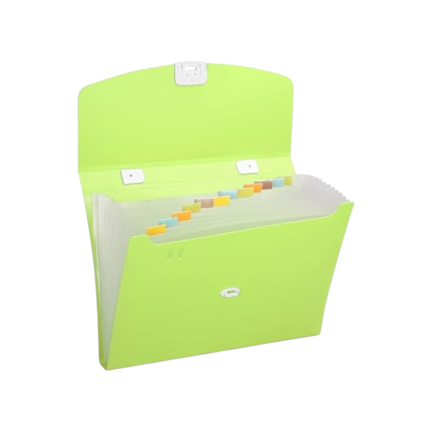Elite Stationery House emerald green 13-pocket expanding accordion file organizer with handle and locking clasp