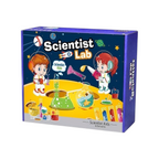 Elite Stationery House Scientist Lab STEM experiment kit box featuring cartoon astronauts and laboratory equipment.