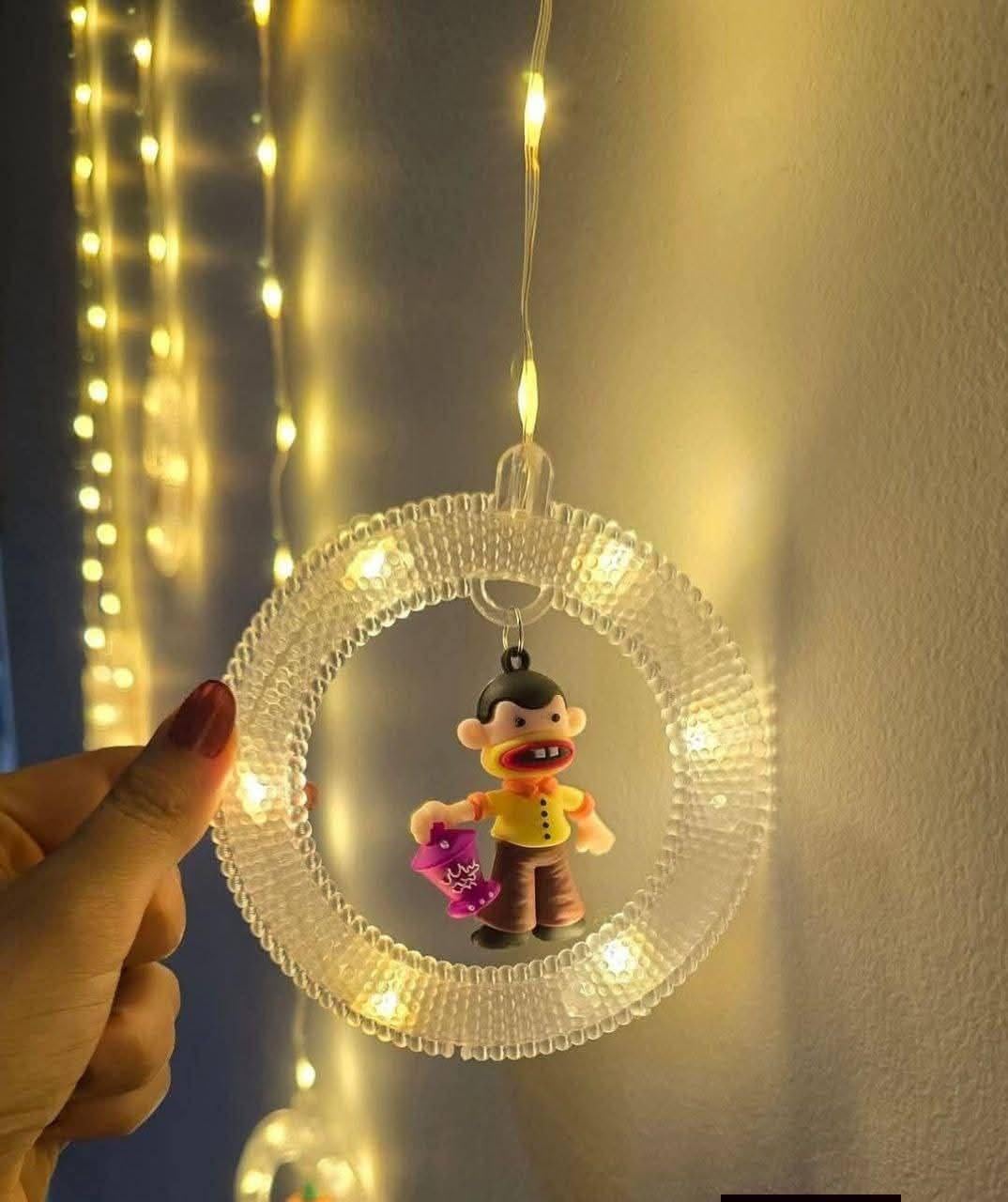 Ramadan Hanging Lights, 3mm of Rings Luminous Warm Light