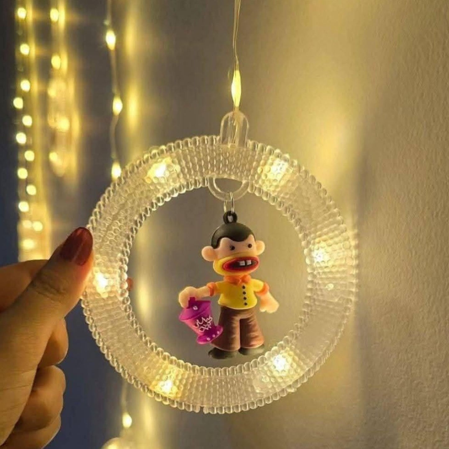 Ramadan Hanging Lights, 3mm of Rings Luminous Warm Light