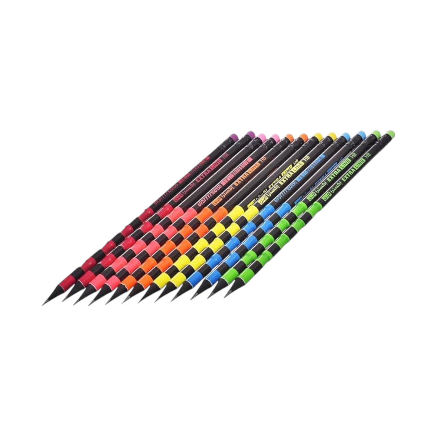 HB Graphite Pencils with Eraser Tip (12)