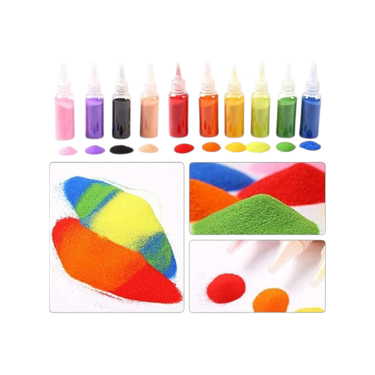 Sand Painting Kit for Kids 12 Pieces DIY Sand Bubble Painting