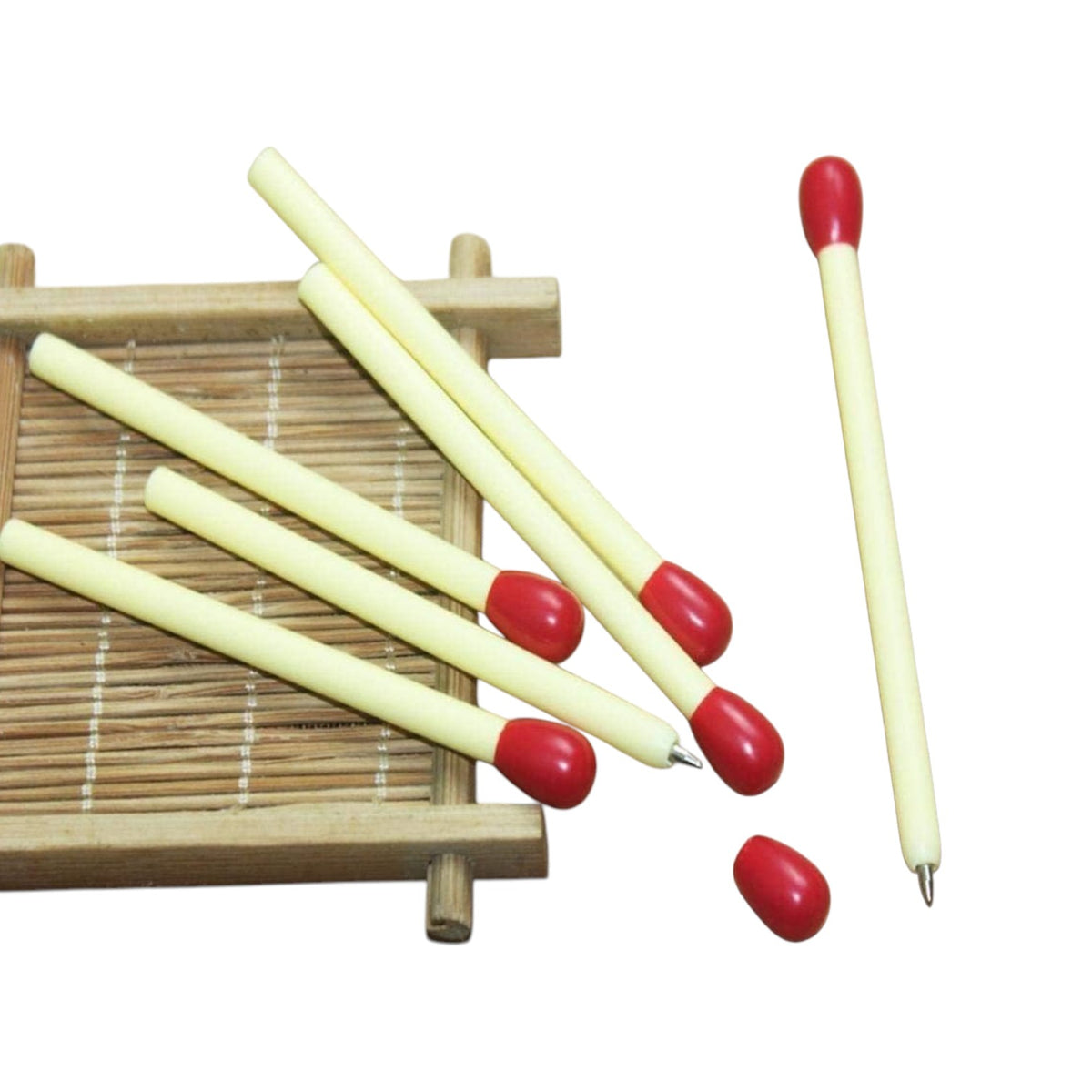 Portable Matchstick-Shaped Fun Ballpoint Pens - 1 pc.