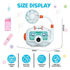 Bubble Camera Machine Toy with Light & Music, Electric Fan