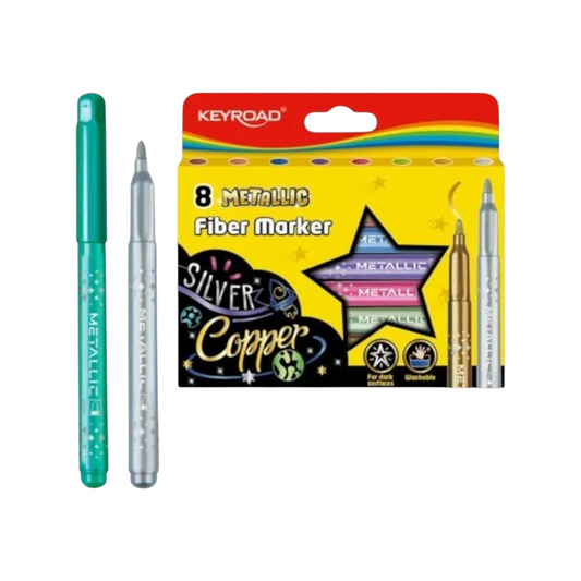 Keyroad Metallic Fiber Marker 8Pc 1Pck Model KR972940