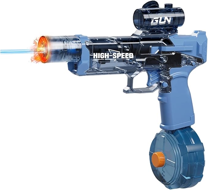 Electric Water Gun with Realistic Flame Light Effects Simulated Recoil Rechargeable