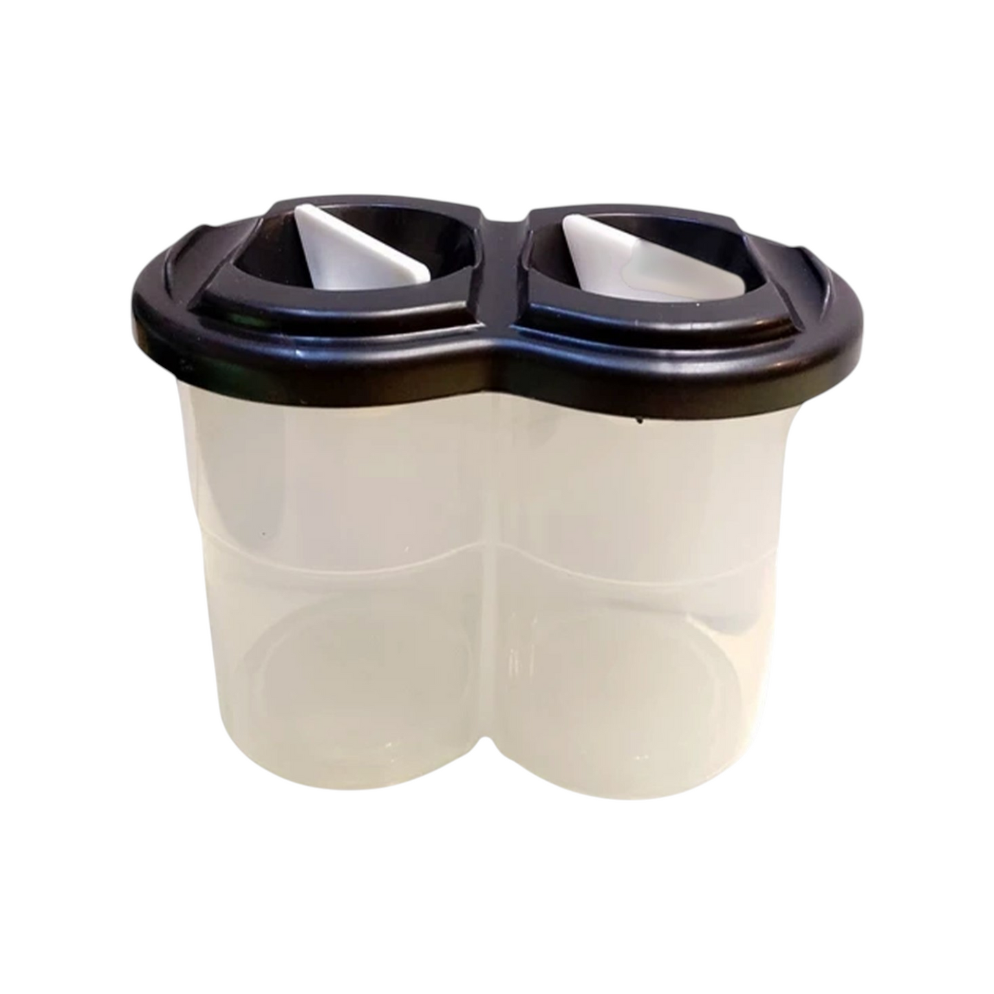 Portable Double Hole Plastic Brush Washer Wash Pot Cup for Paint