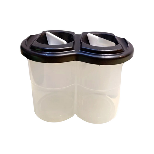 Portable Double Hole Plastic Brush Washer Wash Pot Cup for Paint