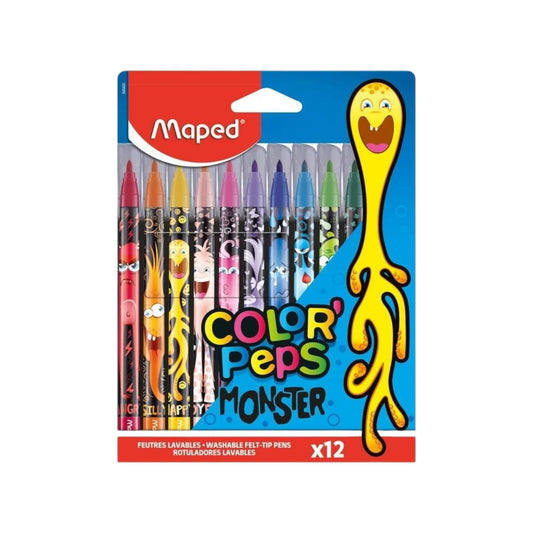 Maped Color Peps Monster Felt Tips (Pack of 12)