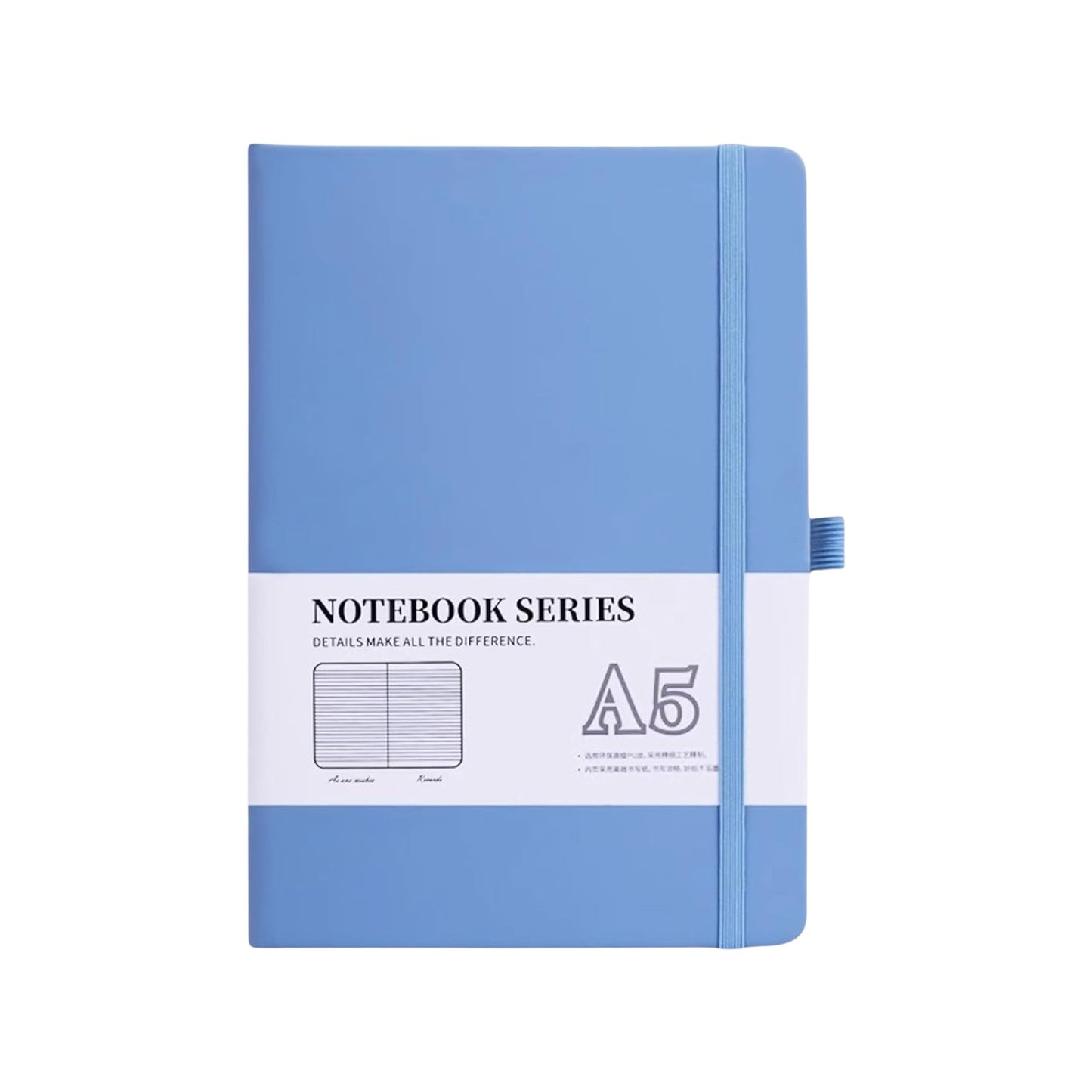 80 Sheets A5 Business Notebook Hardcover Notepads - Baby Blue