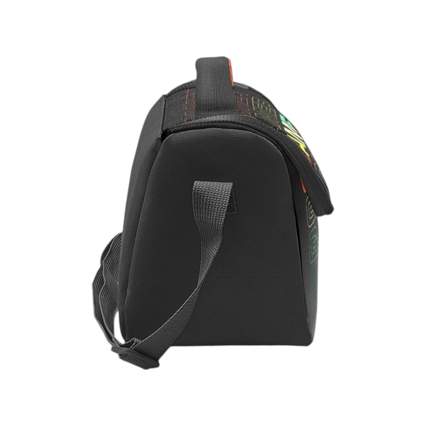 Coral High Kids Black Gray Gamer Patterned Thermo Lunch Bag