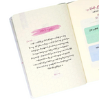 Elite Stationery House A5 plastic-bound notebook with cream-colored pages featuring a Letter to Myself template