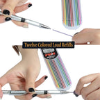 4 Boxes 2.0 X 90Mm Mechanical Pencil Lead 12 Colors Pencil Refill