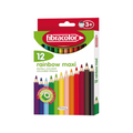Elite Stationery House FIBRACOLOR ETAFELT Rainbow Maxi hexagonal coloured pencils in a 12-pack for kids