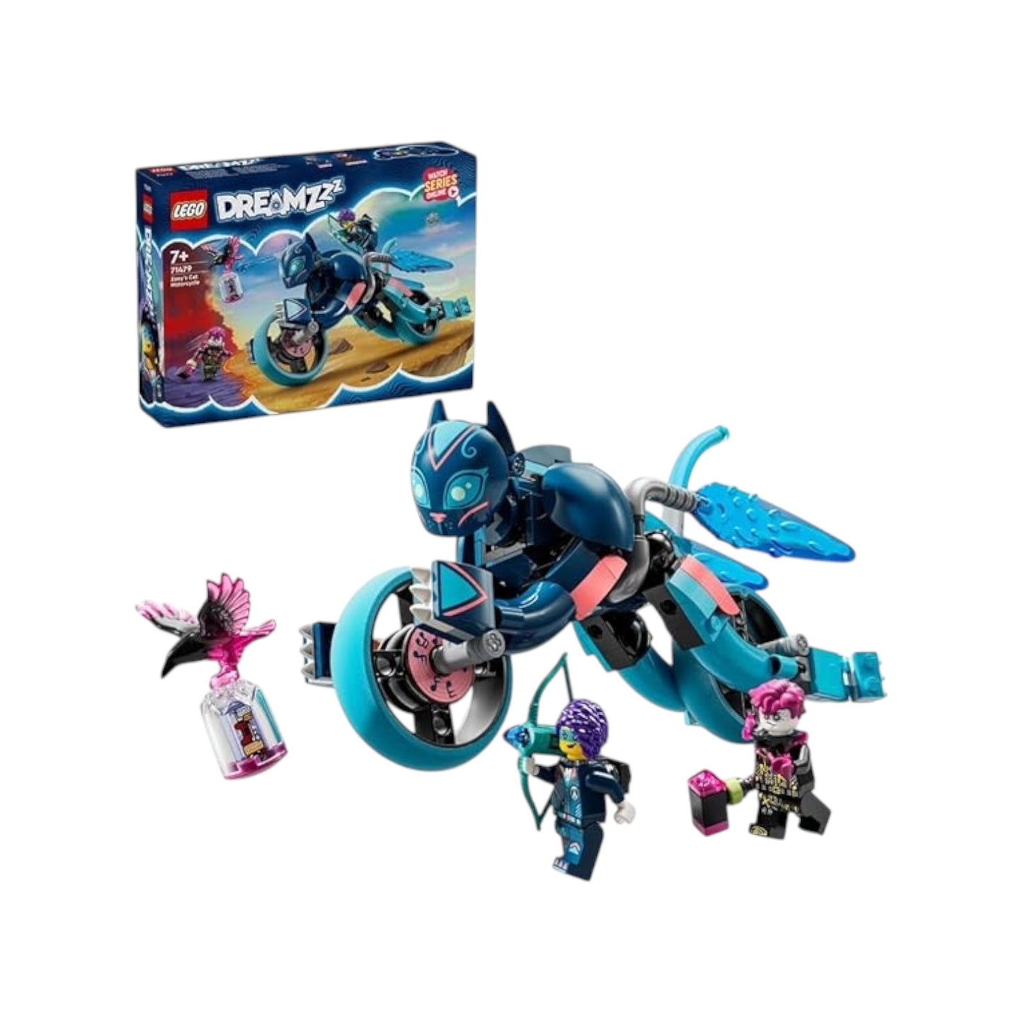 2in1 Zoey’s Cat Motorcycle Set, Rebuild an Animal Figure into a Bike Toy