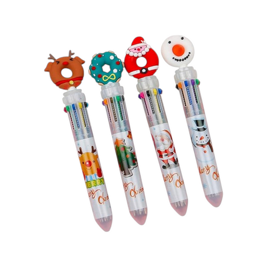 6 Colors Cartoon Press Plastic Cute Ballpoint Pen