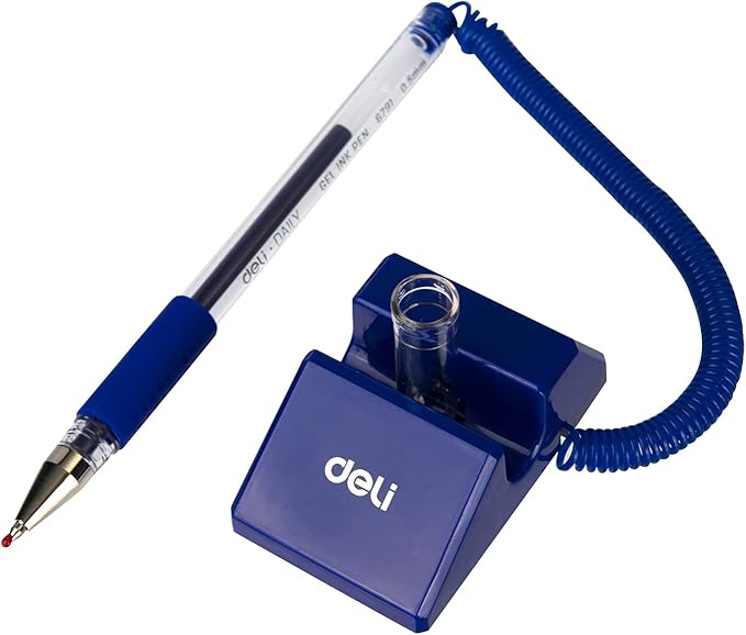 Deli 6791 Daily Desk Gel Ink Pen with Stand 0.5mm - Black