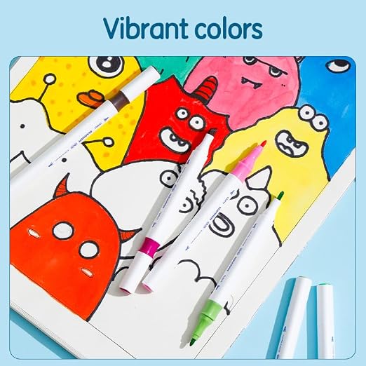 48 Colors Deli EC188-48 Dual Tip Sketch Marker