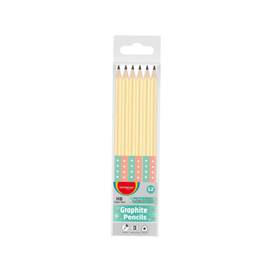 Keyroad Triangular Pencil with Eraser, Pastel, HB – Model KR972943
