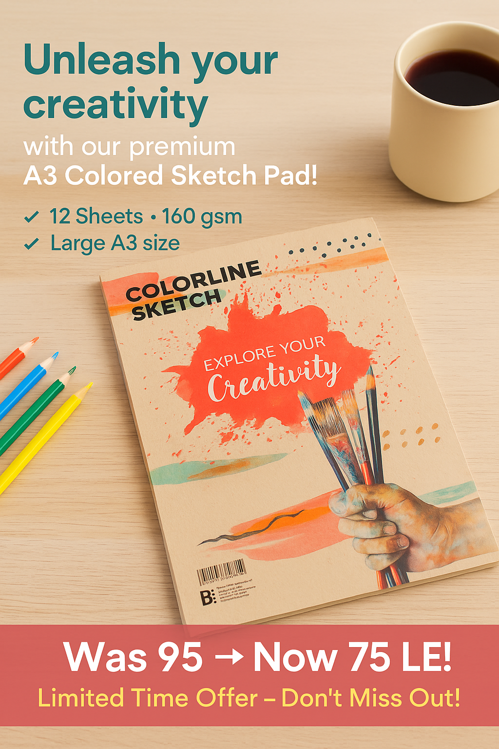 Sketch Heel Colors 160 g 12 Sheets A3