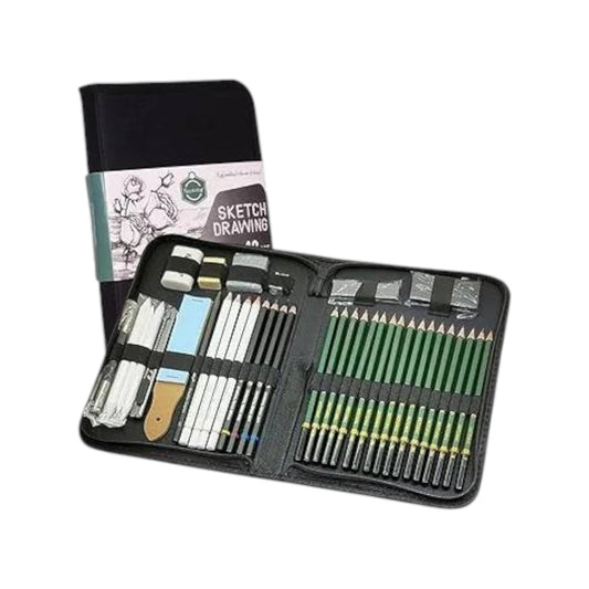 KeepSmiling GOLD LEAF Sketching and Drawing Art Supplies 42 Piece Set