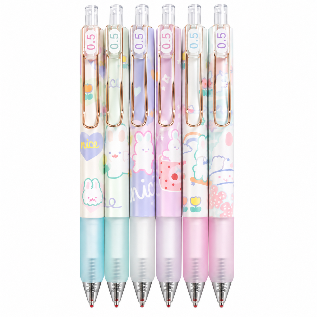 Cute Pastel Gel Pens – 0.5mm | Assorted Designs - 1 Pen