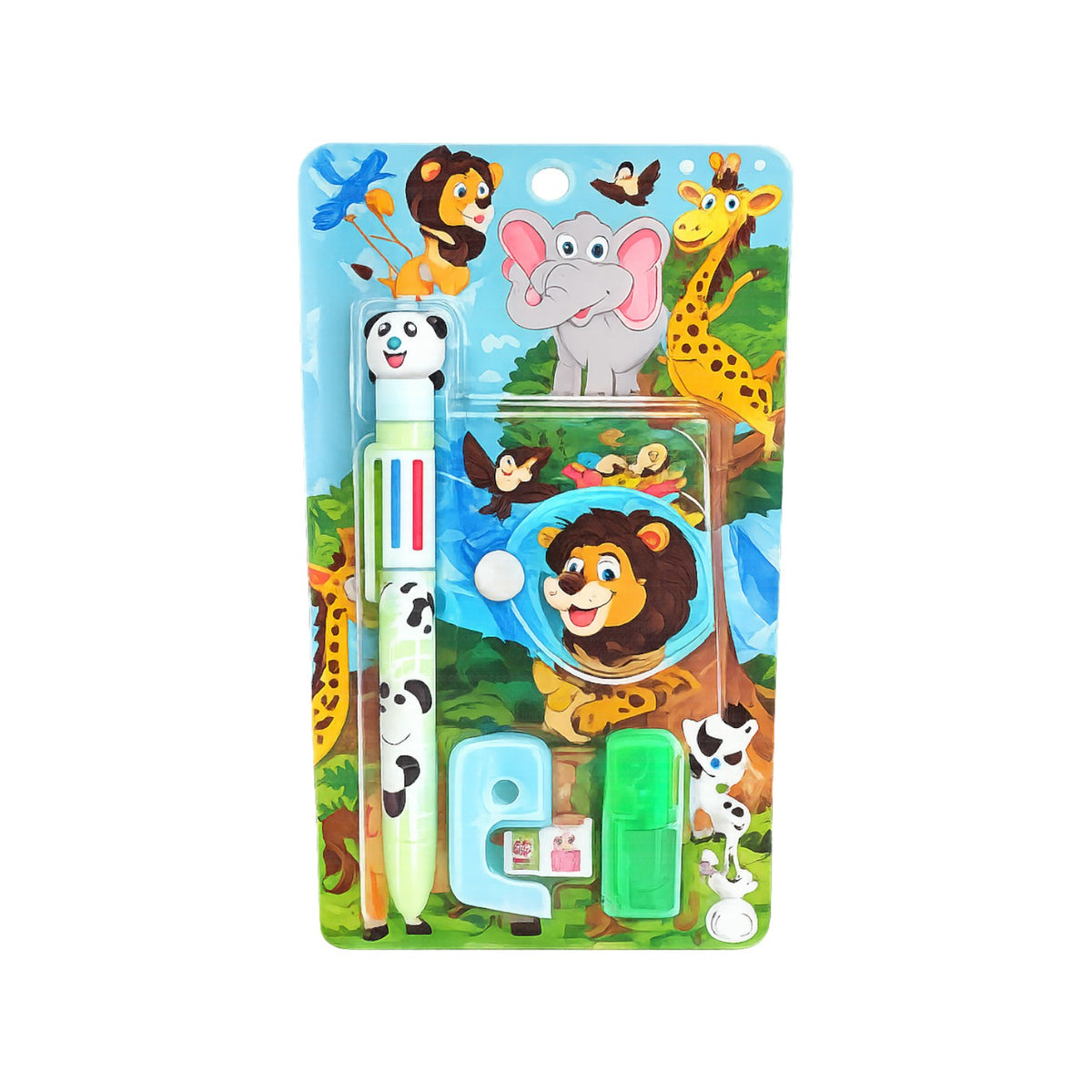 4-Color Pen Notebook - Washi Tape Dispenser - Washi Tape - Highlighter Set