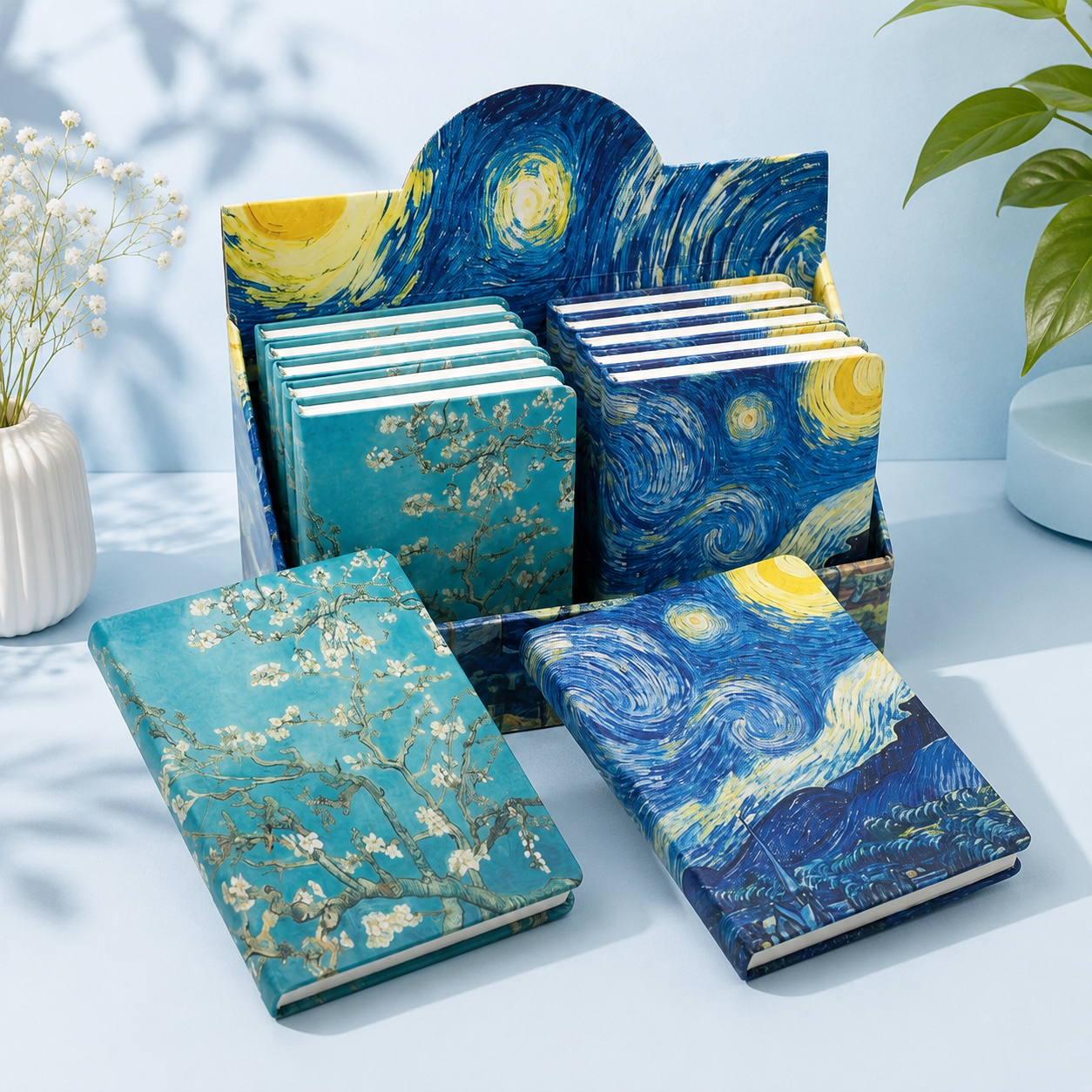 244 Sheets Van Gogh Sketch Book, Blank Notebook, 130gsm