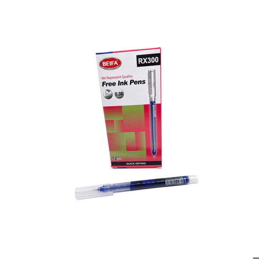 Fast-Drying Blue Ink Pen 0.38 mm – Beifa Model RX300-02B7 - 1 Pen (Copy)