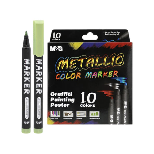 Metallic Color Marker M&G 10 Colours - No. APMU3001