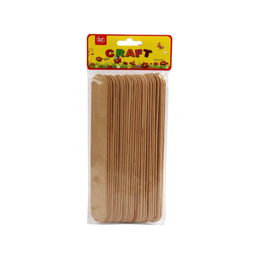 Wide wooden sticks 20 × 2.5 cm, 2 mm thick, pack of 25 pieces – Simba model MB-1036