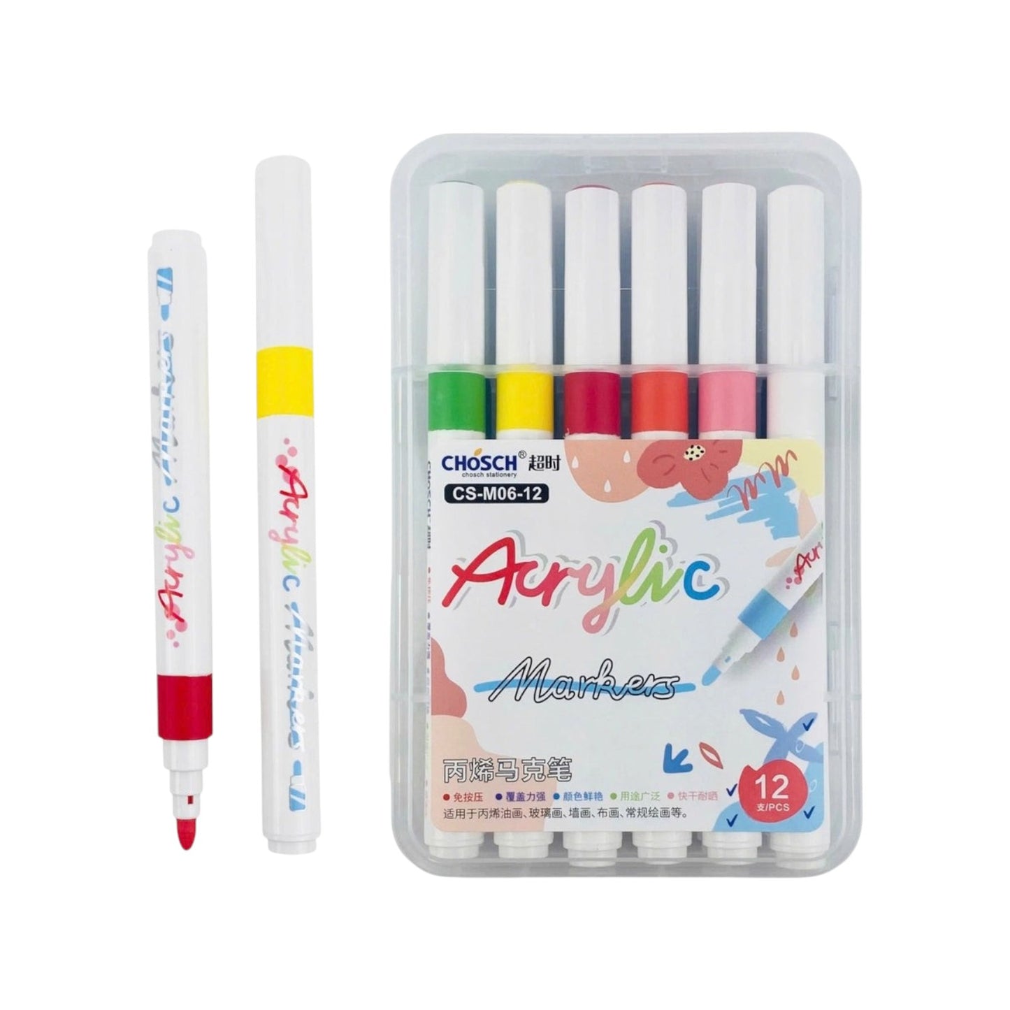 CHOSCH Acrylic Marker Set CS-M06-12/24