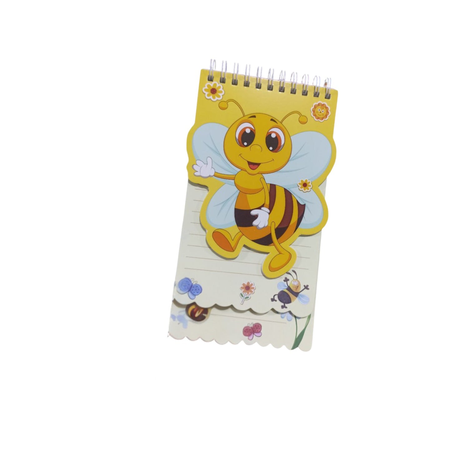 Notebook with wired binding and divided into 3 levels