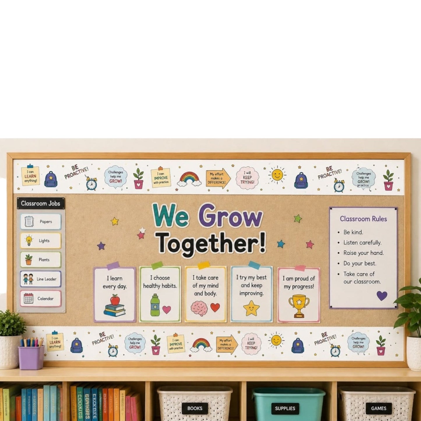 Be Proactive Bulletin Board Border – Inspired by The 7 Habits of Happy Kids - Pack of 12 ( 8 m )