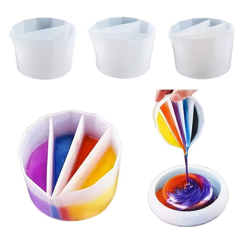 Split Cup for Paint Pouring,4 Different Sizes - Reusable