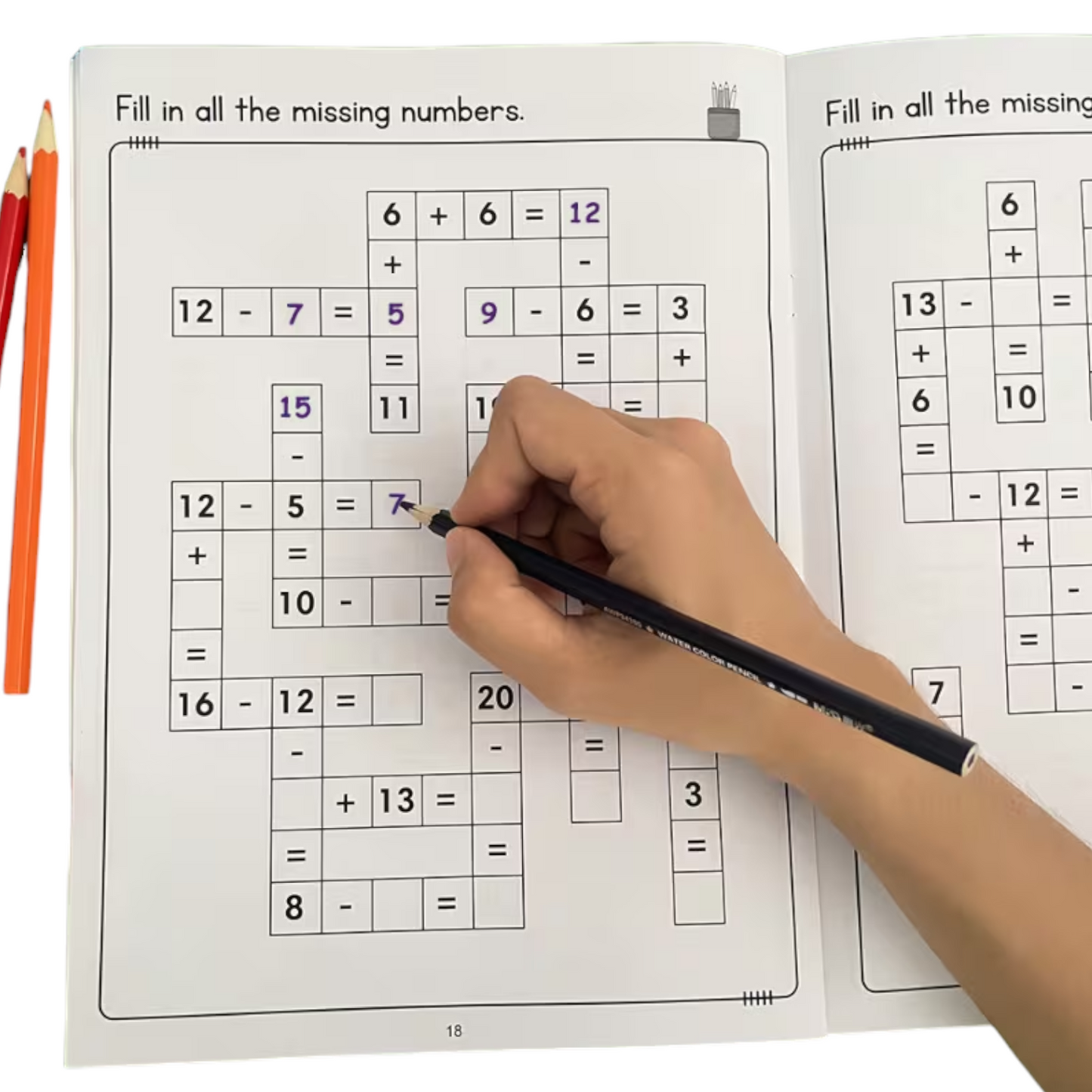 32-Page Math Addition and Subtraction Learning Book